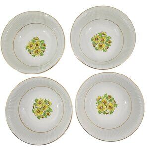 Staffordshire England Summertime Coupe Cereal Salad Soup Bowls – Set of 4
